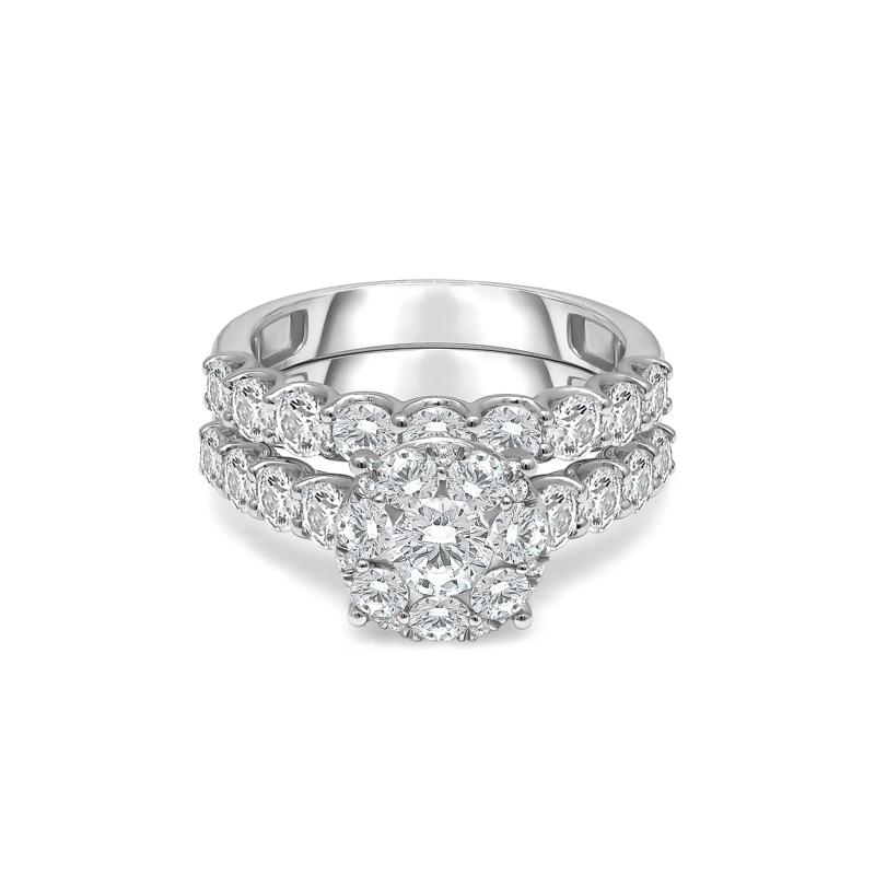 Lab Grown Diamond Engagement Ring Set in 10K White Gold &#40;3 ct. tw.&#41; – Image 1 of 3
