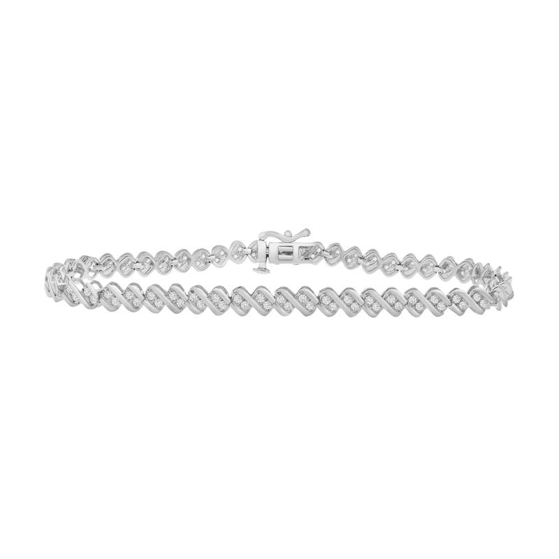 Diamond Line Bracelet in 10K White Gold &#40;1 ct. tw.&#41; – Image 1 of 1