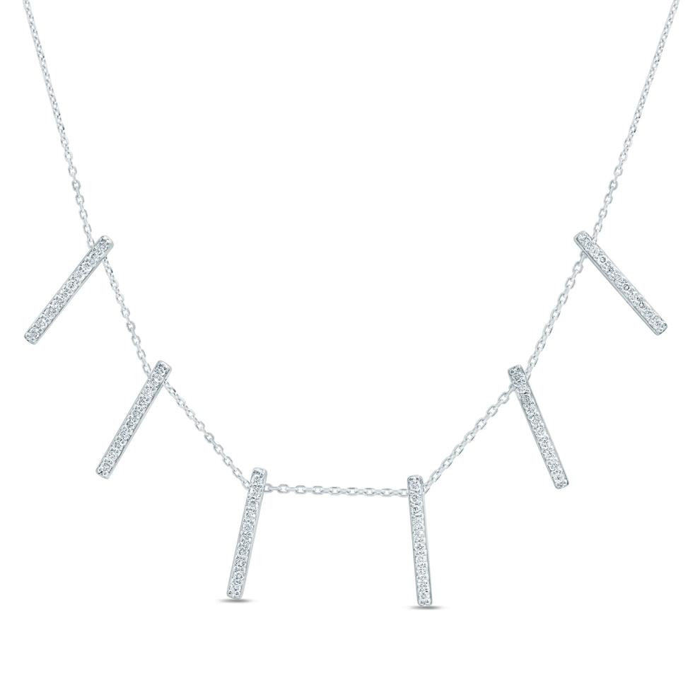 Diamond Necklace in 10K White Gold (3/8 ct. tw.) – Image 1 of 2