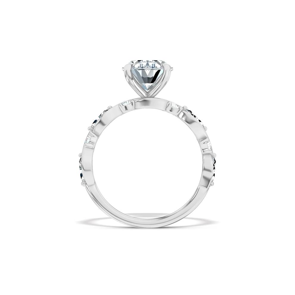 Lab Grown Diamond Oval Engagement Ring in 14K White Gold (3 3/8 ct. tw.) – Image 2 of 4