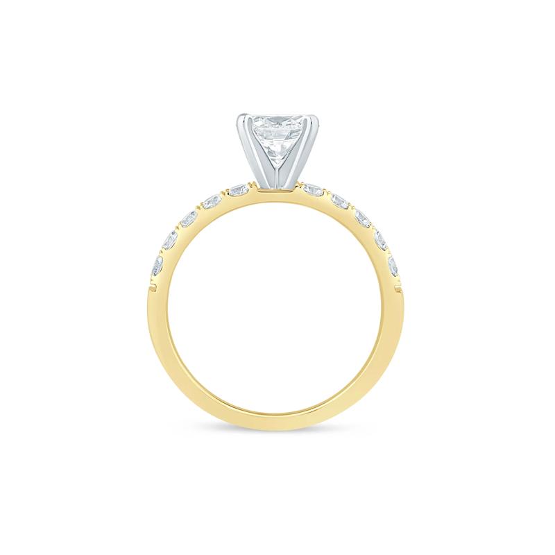 Diamond Semi-Mount Engagement Ring in 14K White and Yellow Gold &#40;1/2 ct. tw.&#41; &#40;Setting Only&#41; – Image 3 of 6