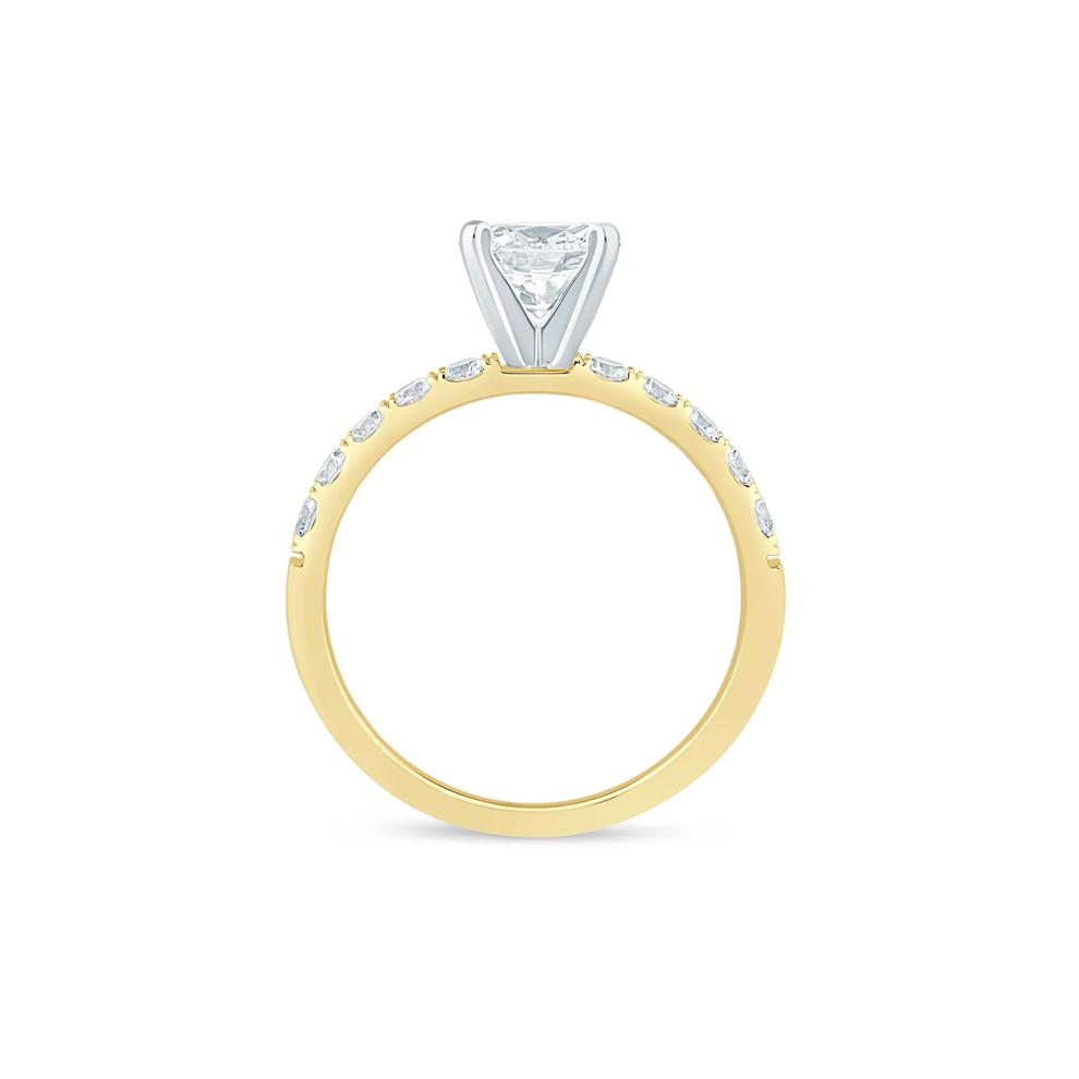 Diamond Semi-Mount Engagement Ring in 14K White and Yellow Gold (1/2 ct. tw.) (Setting Only) – Image 3 of 6