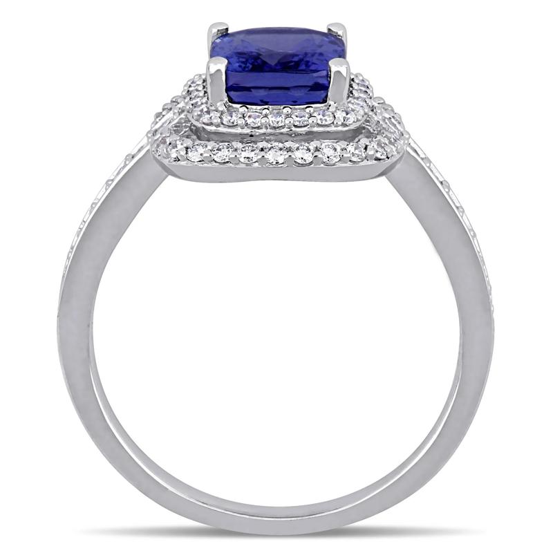 Tanzanite and Diamond Ring in 14K White Gold &#40;1/2 ct. tw.&#41; – Image 2 of 7