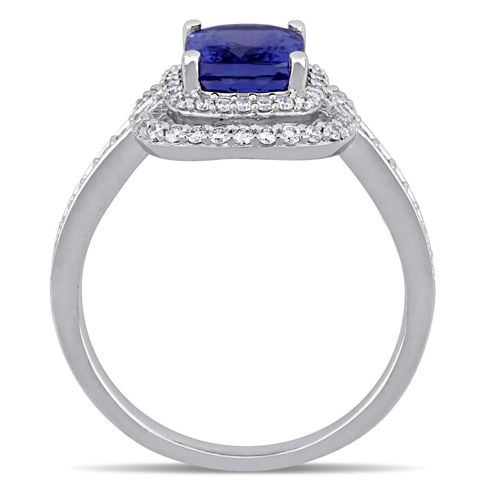 Tanzanite and Diamond Ring in 14K White Gold (1/2 ct. tw.) – Image 2 of 7