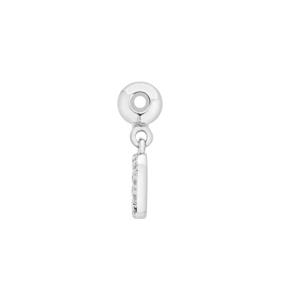 Diamond Accent  Number 0 Bead Charm in Sterling Silver – Image 2 of 3