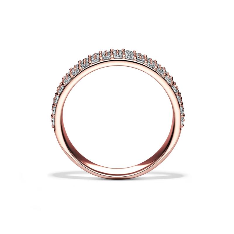 Lab Grown Diamond Pave Multi Row Band in 14K Rose Gold &#40;1 ct. tw.&#41; – Image 2 of 4