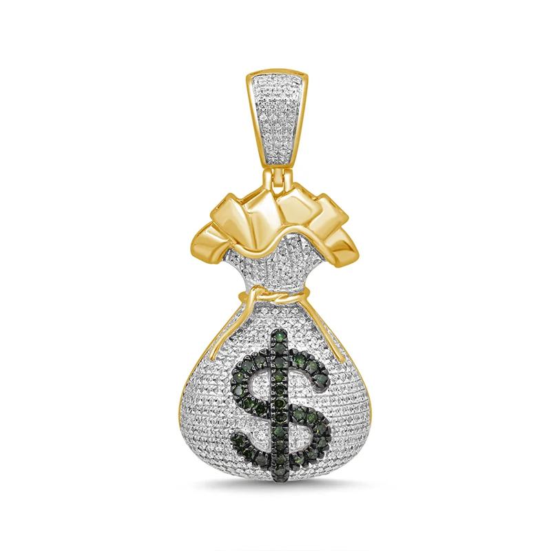 Diamond Money Bag Pendant in 10K Yellow Gold &#40;3/4 ct. tw.&#41; – Image 1 of 2