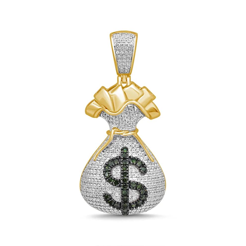Diamond Money Bag Pendant in 10K Yellow Gold (3/4 ct. tw.) – Image 1 of 2