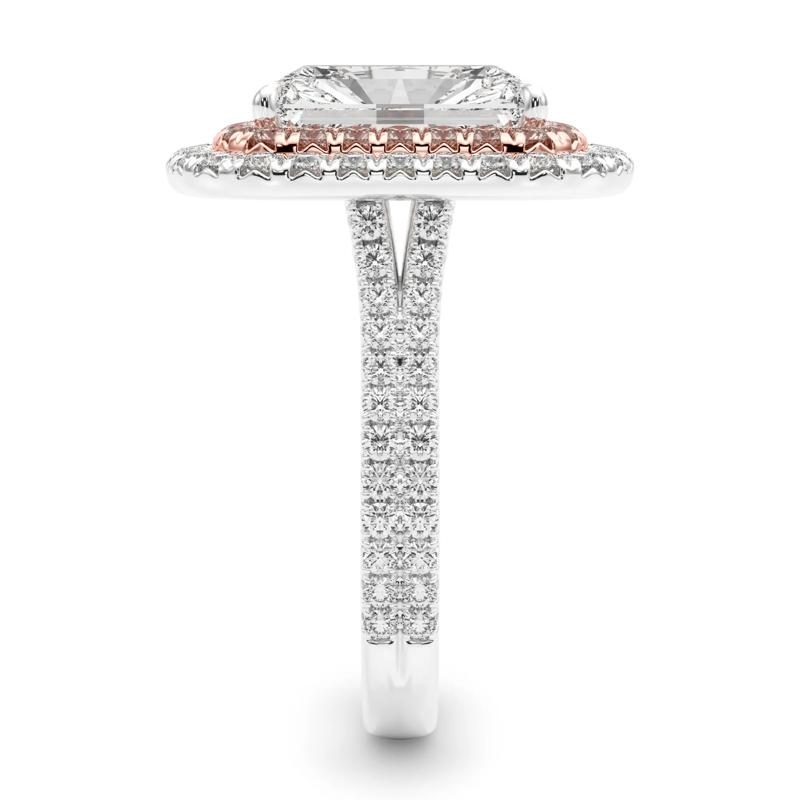 Lab Grown Diamond Engagement Ring with White and Pink Diamonds in 14K White &amp; Rose Gold (5 ct. tw.) – Image 2 of 2