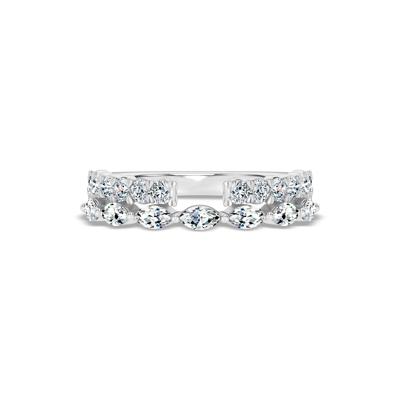 Lab Grown Diamond Open Double Row Band in 14K Gold