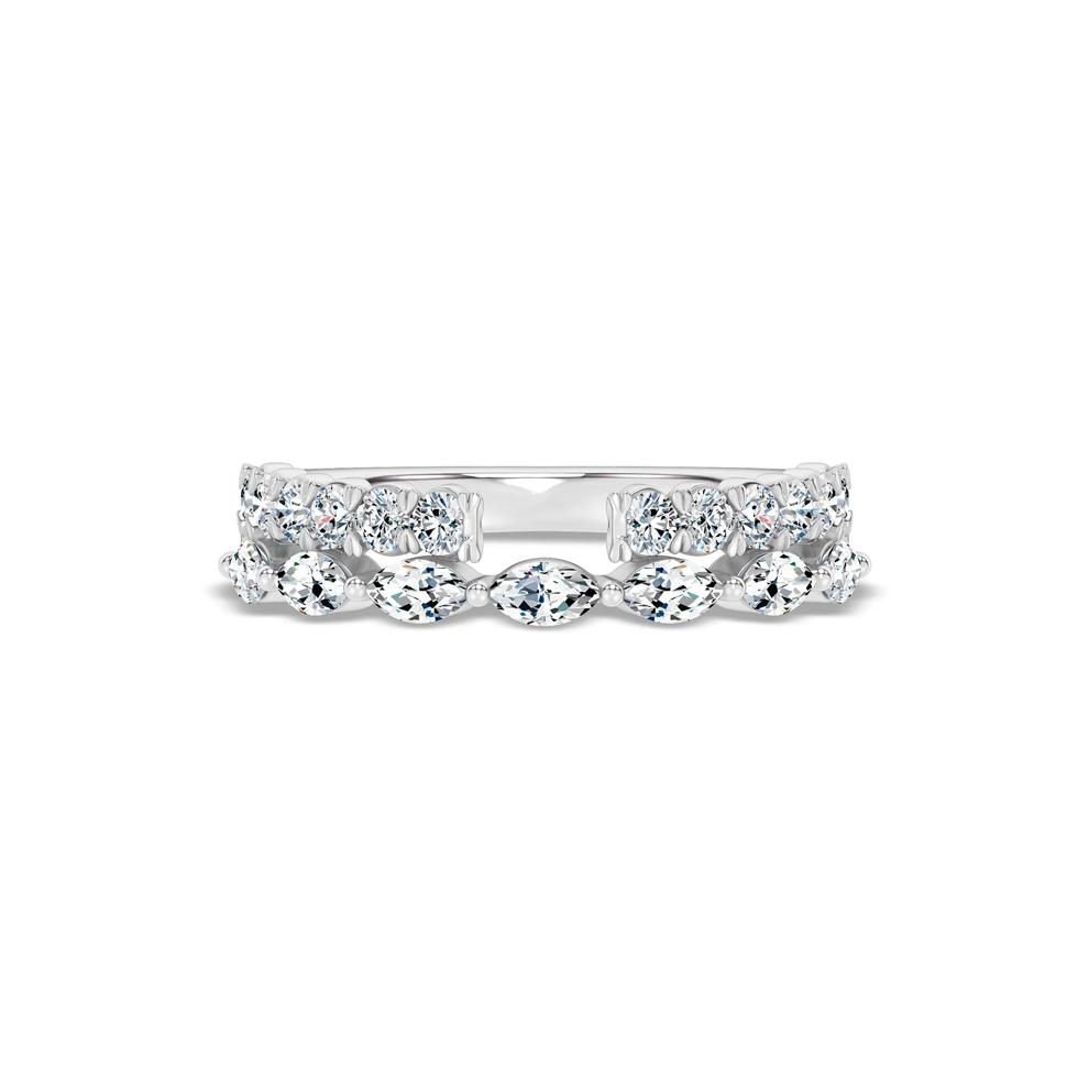 Lab Grown Diamond Open Double Row Band in 14K White Gold (3/4 ct. tw.) – Image 1 of 4