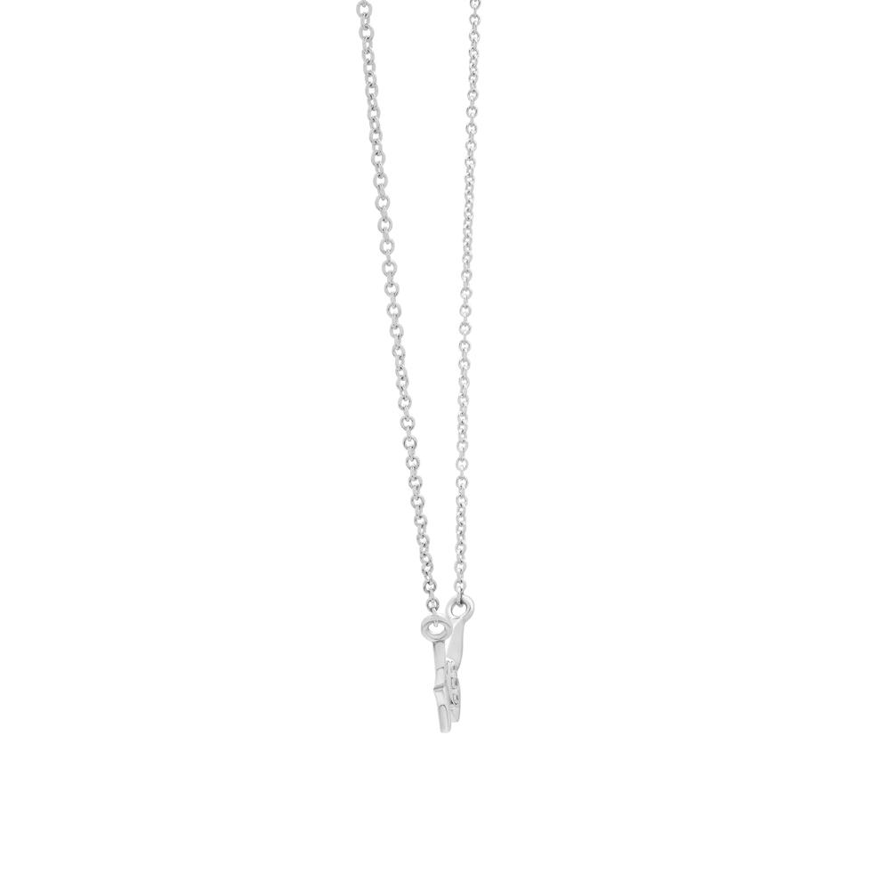 Diamond Accent Butterfly Pendant Necklace in Sterling Silver – Image 3 of 4