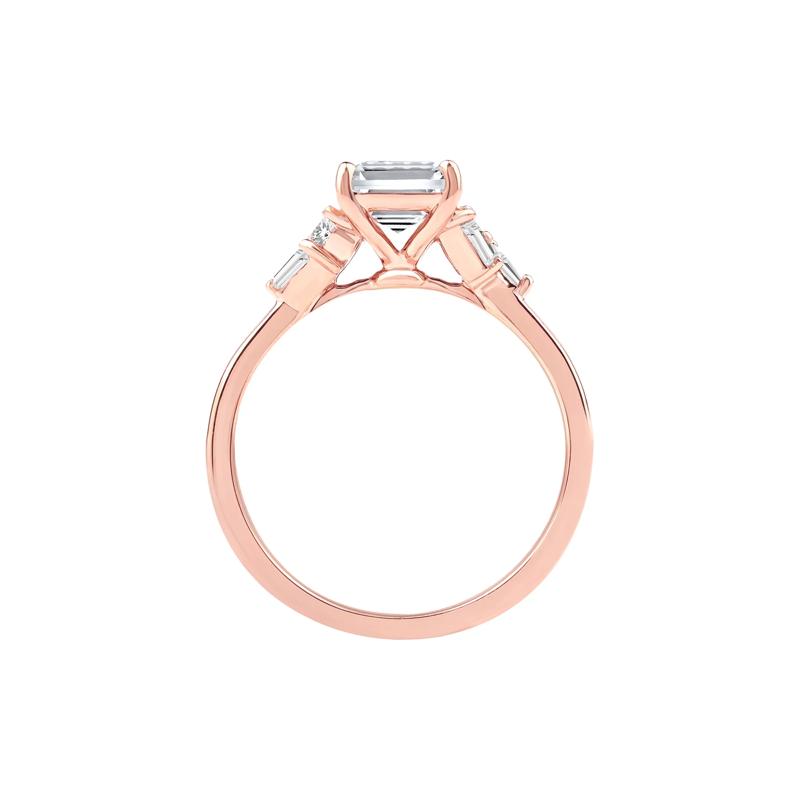 Lyla Lab Grown Diamond Emerald-Cut Engagement Ring in 14K Rose Gold &#40;2 1/4 ct. tw.&#41; – Image 2 of 5