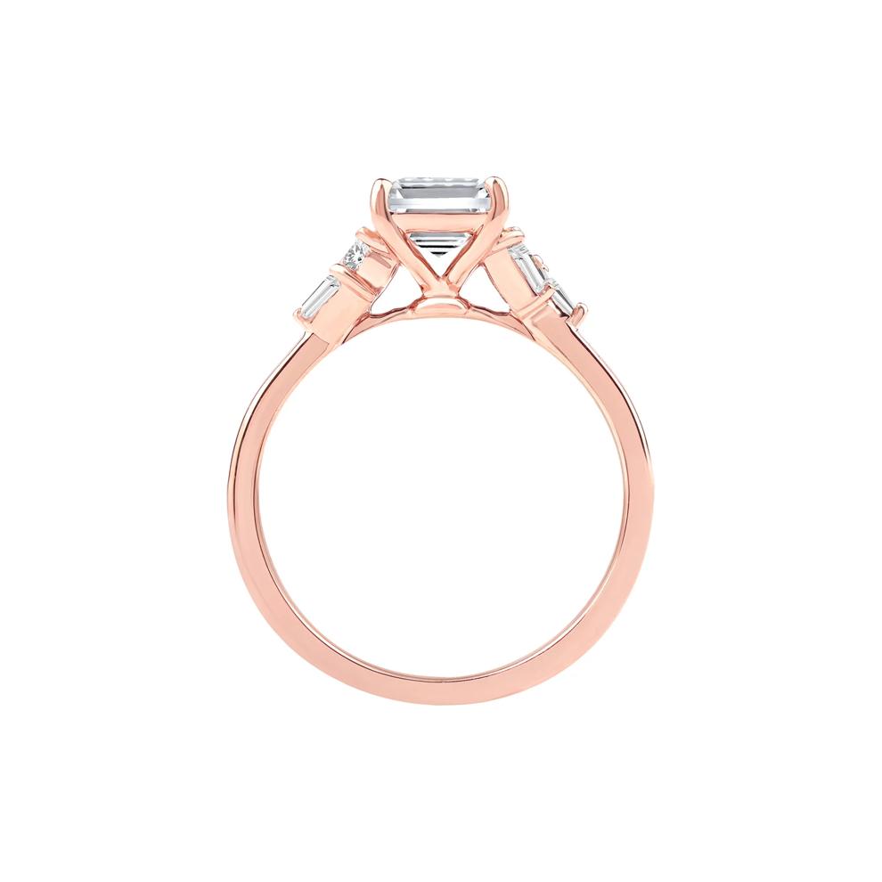 Lyla Lab Grown Diamond Emerald-Cut Engagement Ring in 14K Rose Gold (2 1/4 ct. tw.) – Image 2 of 5