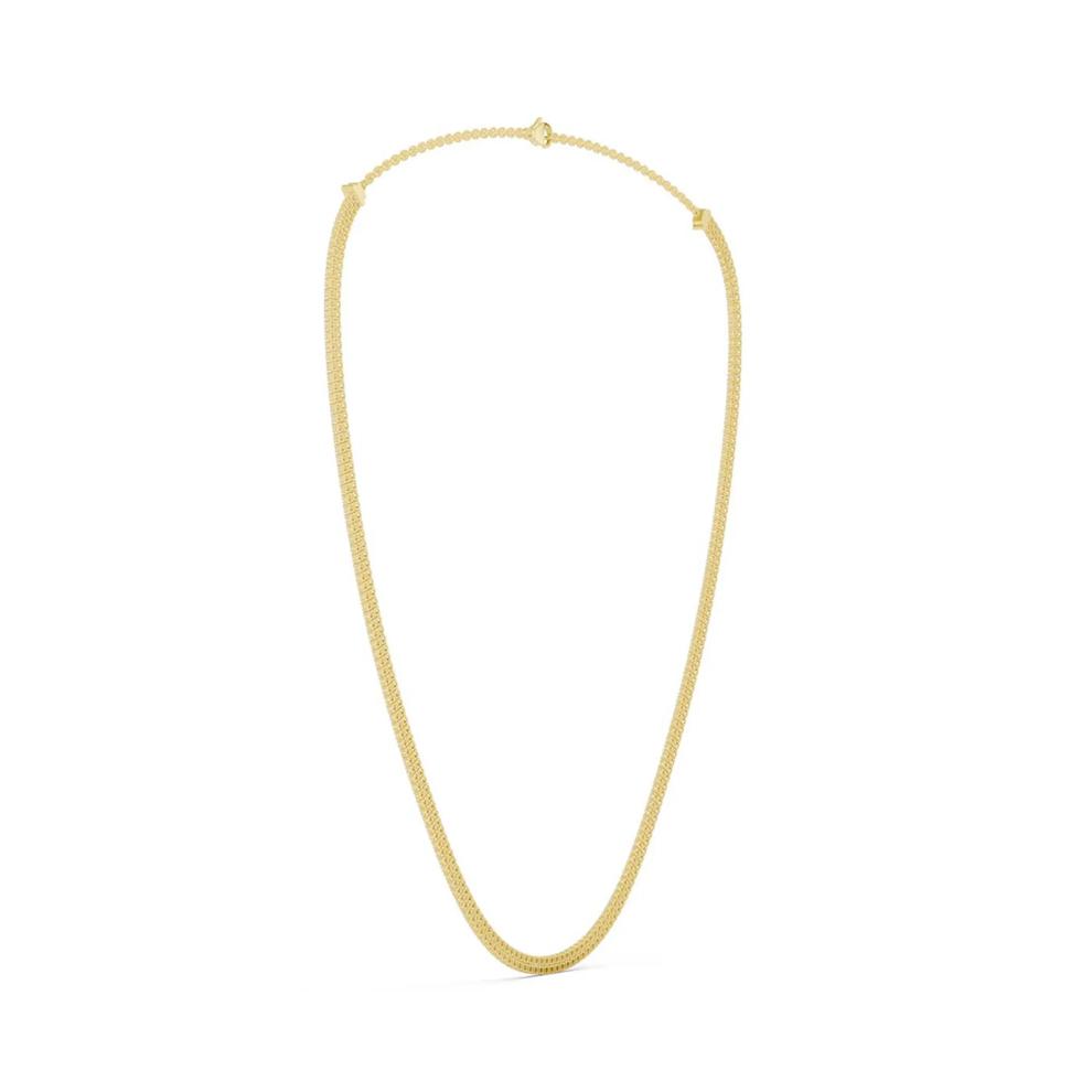 Lab Grown Diamond Double Row Necklace in 14K Yellow Gold (5 ct. tw.) – Image 3 of 4
