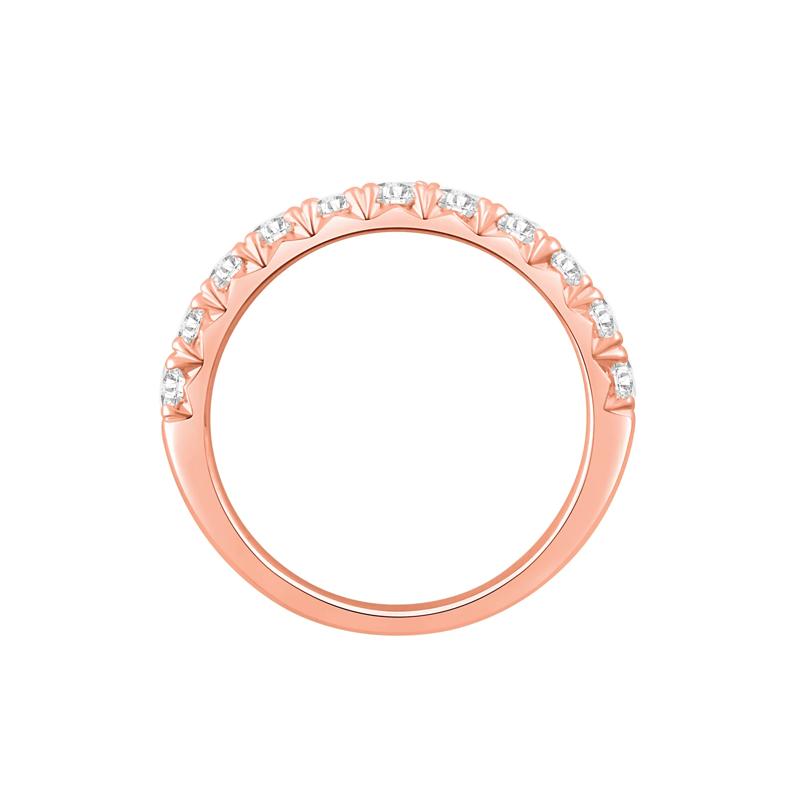 Lab Grown French Pav&eacute; Diamond Band in 14K Rose Gold &#40;1 ct. tw.&#41; – Image 2 of 3