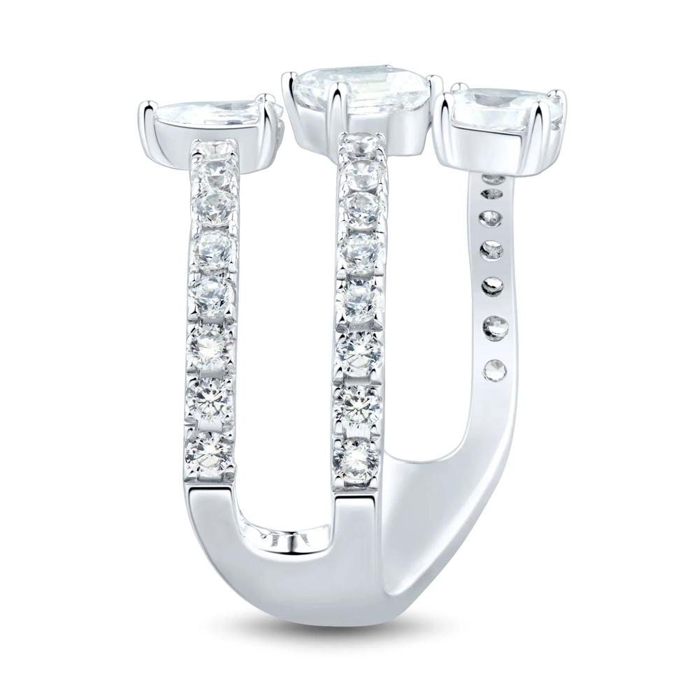 Lab Grown Diamond Three-Row Orbit Ring in 14K White Gold (1 3/4 ct. tw.) – Image 3 of 3