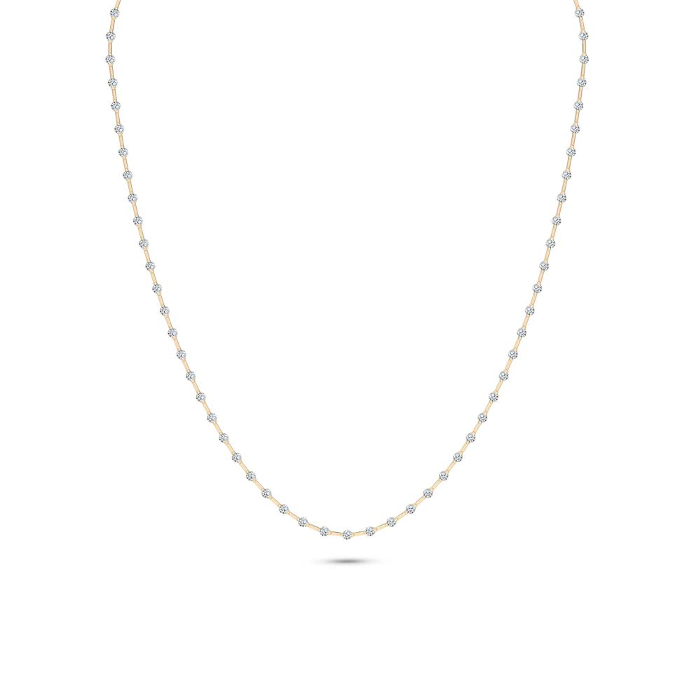 Lab Grown Diamond Sticks &amp; Stones Necklace in 14K Yellow Gold (3 1/2 ct. tw.) – Image 1 of 4