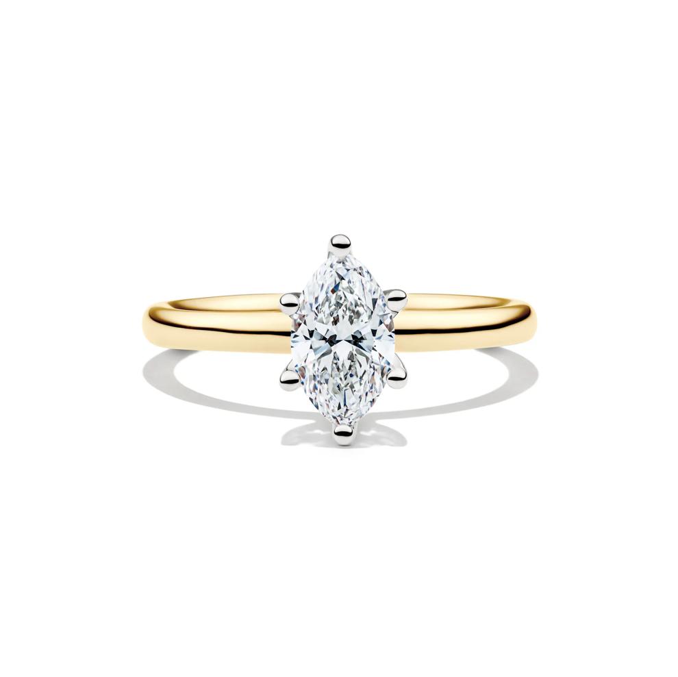 Diamond Marquise Solitaire Engagement Ring in 14K Yellow Gold (1 ct.) – Image 1 of 5