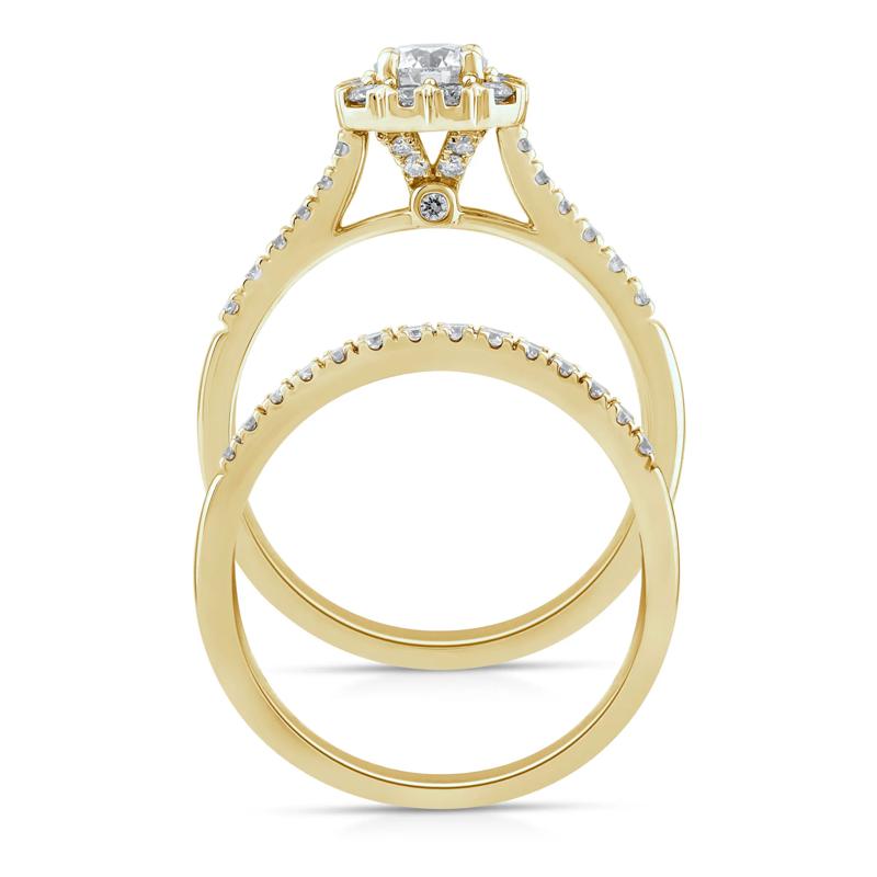 Lab Grown Diamond Engagement Set in 10K Yellow Gold &#40;1 ct. tw.&#41; – Image 2 of 3