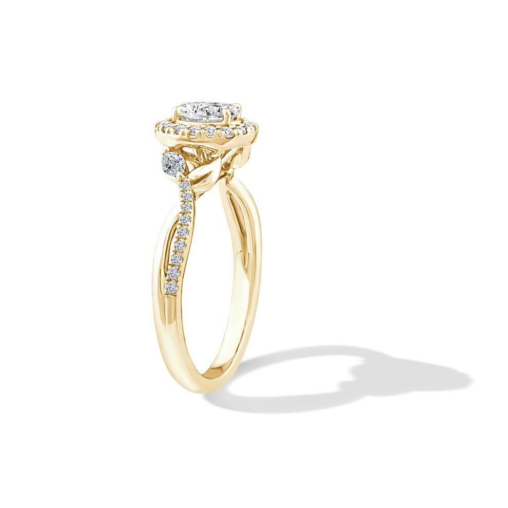 Diamond Oval Engagement Ring in 14K Yellow Gold (5/8 ct. tw.) – Image 3 of 4