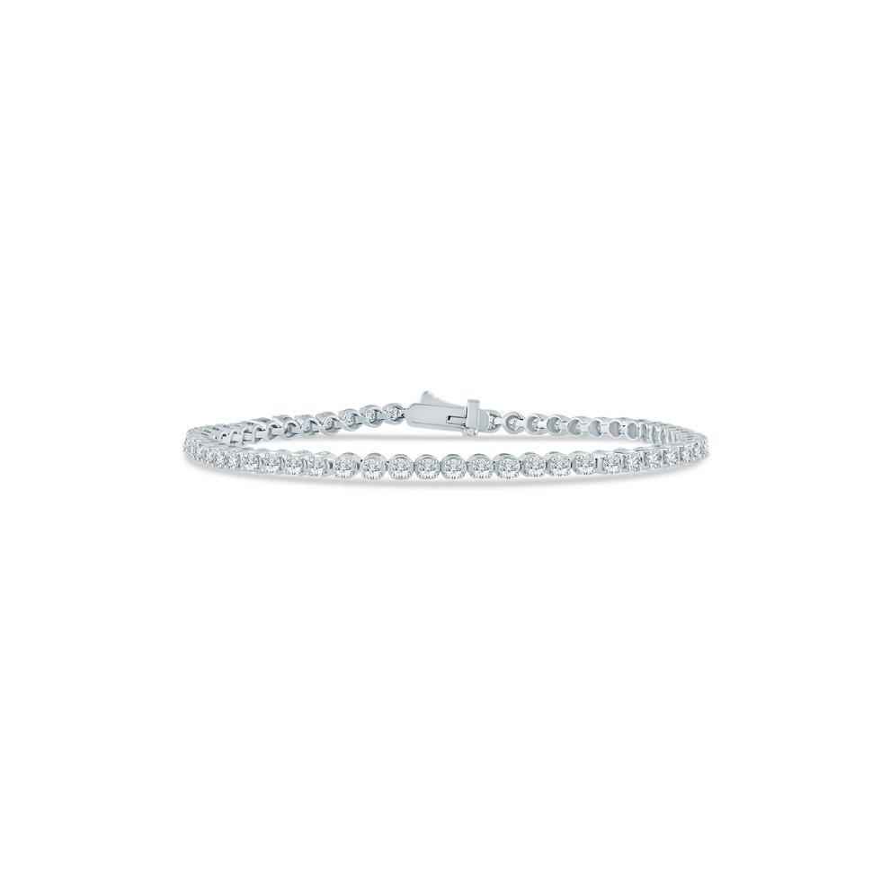 Diamond Tennis Bracelet in 10K White Gold (3 ct. tw.) – Image 1 of 2