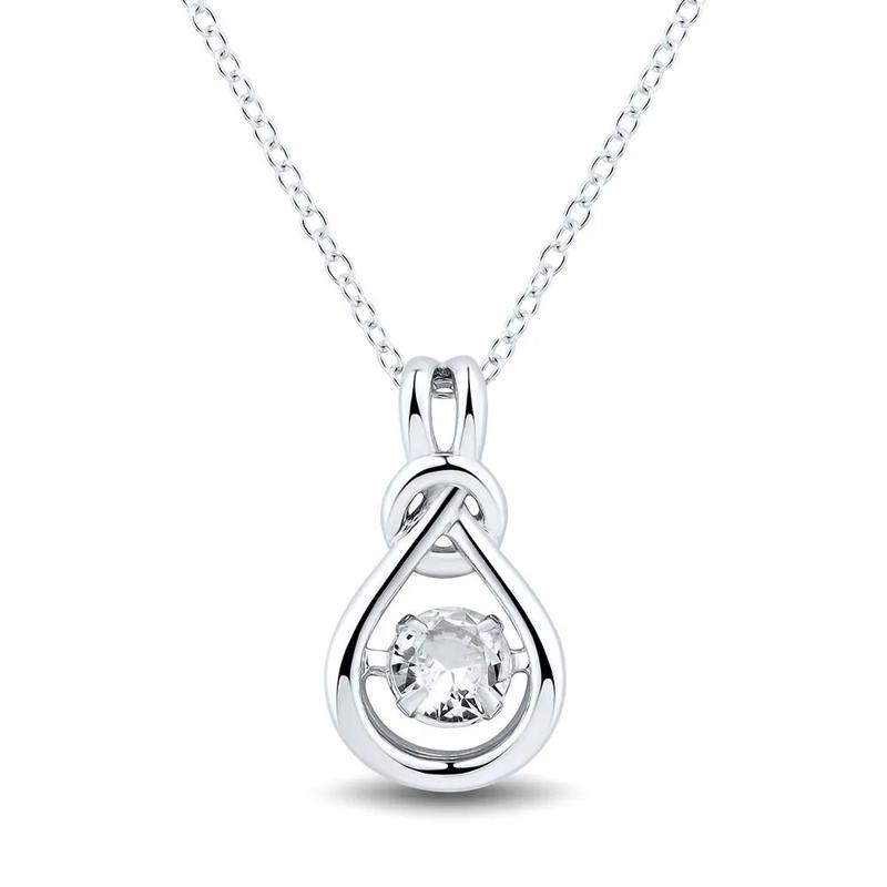The Beat of Your Heart&amp;&#35;174; Lab-Created White Sapphire Pendant in Sterling Silver – Image 1 of 1