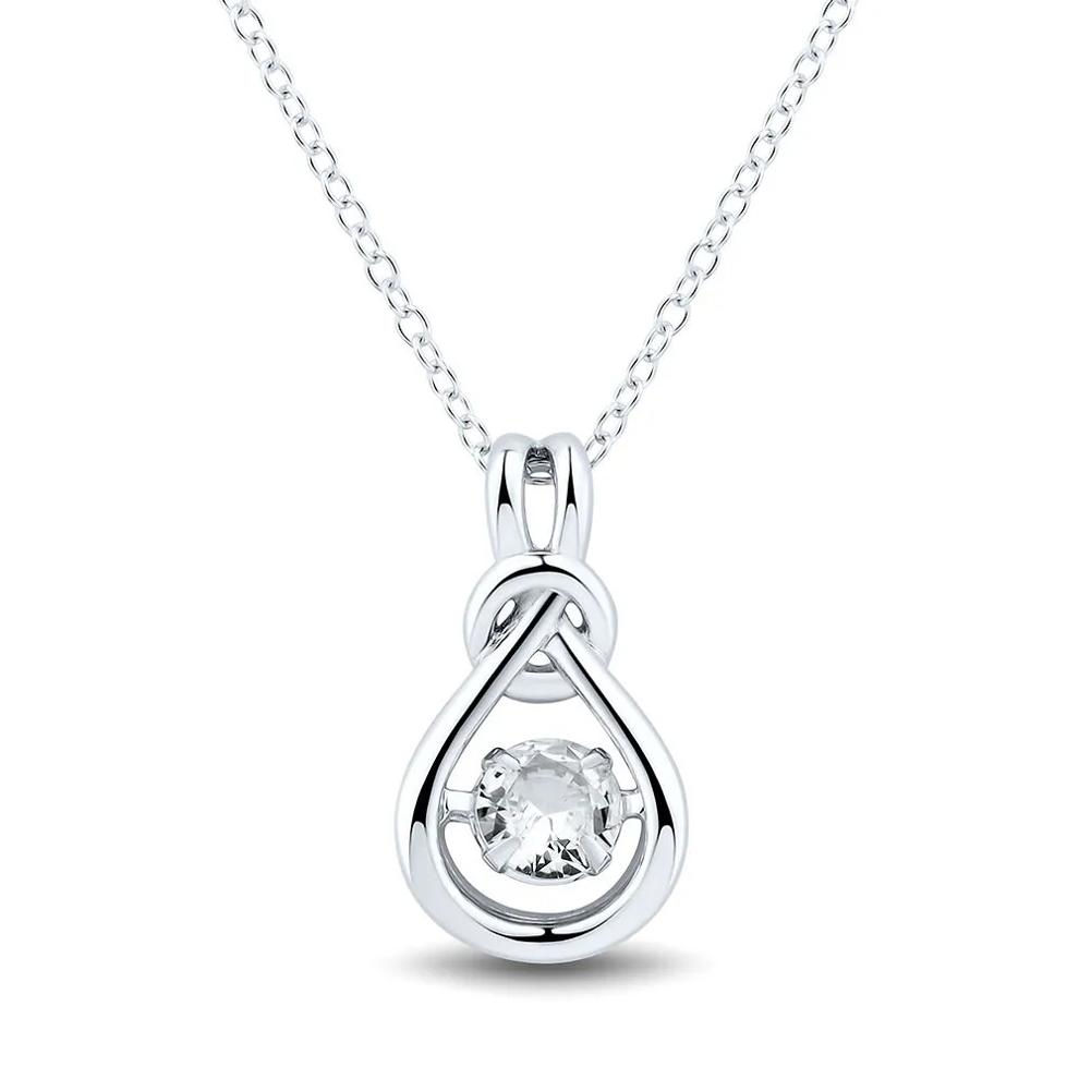 The Beat of Your Heart&amp;#174; Lab-Created White Sapphire Pendant in Sterling Silver – Image 1 of 1