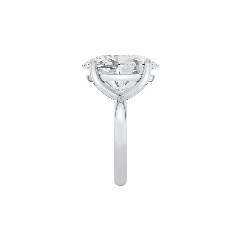 Lab Grown Diamond Oval Solitaire Ring in Platinum &#40;8 ct.&#41; – Image 3 of 4