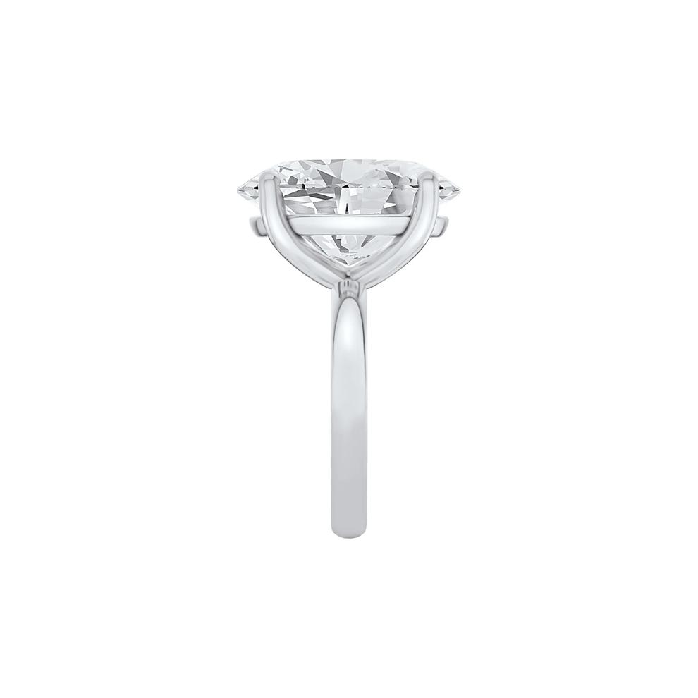 Lab Grown Diamond Oval Solitaire Ring in Platinum (8 ct.) – Image 3 of 4