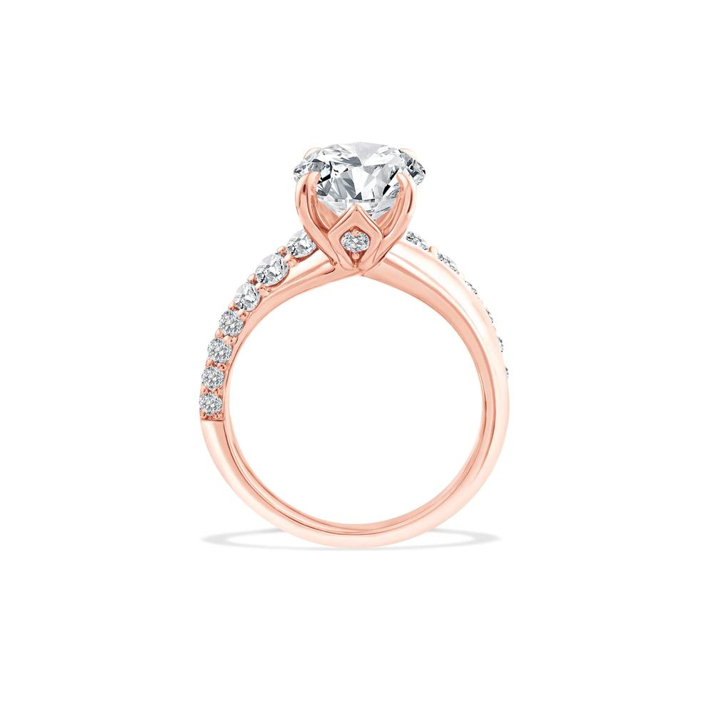 Lab Grown Diamond Oval Engagement Ring in 18K Rose Gold (4 1/2 ct. tw.) – Image 2 of 4
