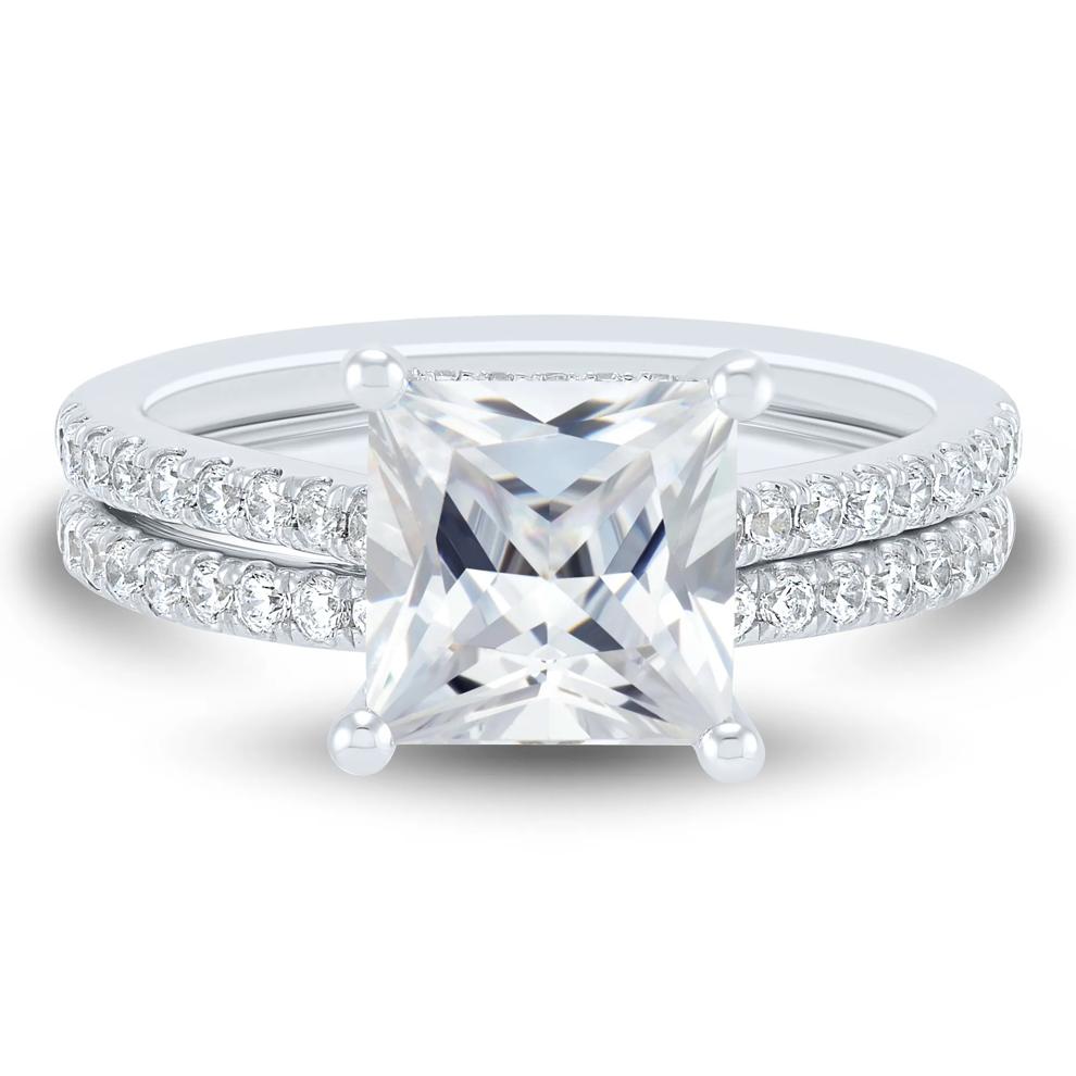 Lab Grown Diamond Engagement Set in 14K White Gold (4 ct. tw.) – Image 1 of 5