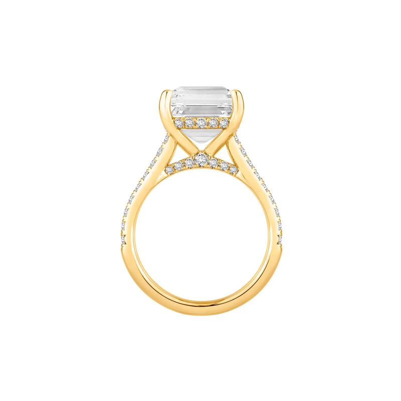 Lab Grown Diamond Elongated Cushion-Cut Engagement Ring in 14K Yellow Gold &#40;11 ct. tw.&#41; – Image 2 of 4