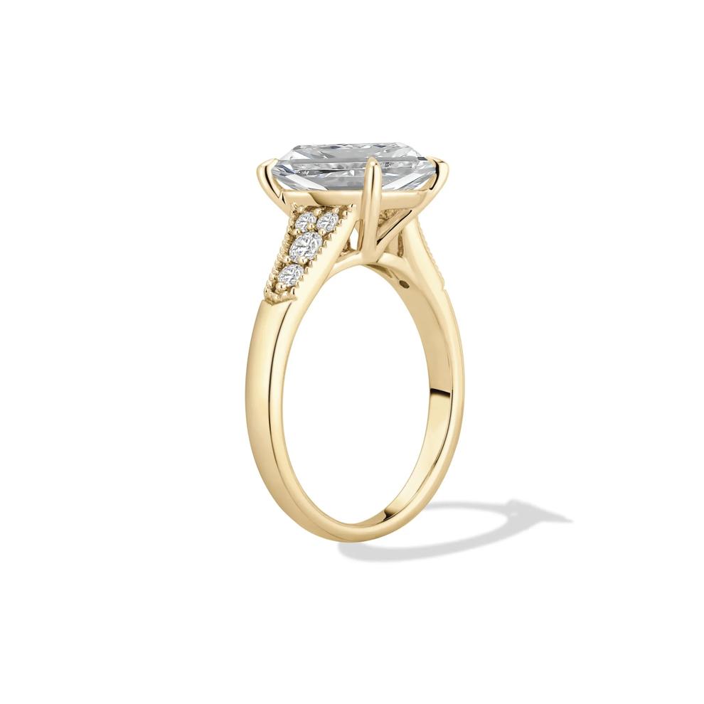 Lab Grown Diamond Elongated Cushion Engagement Ring in 14K Yellow Gold (4 1/4 ct. tw.) – Image 2 of 4