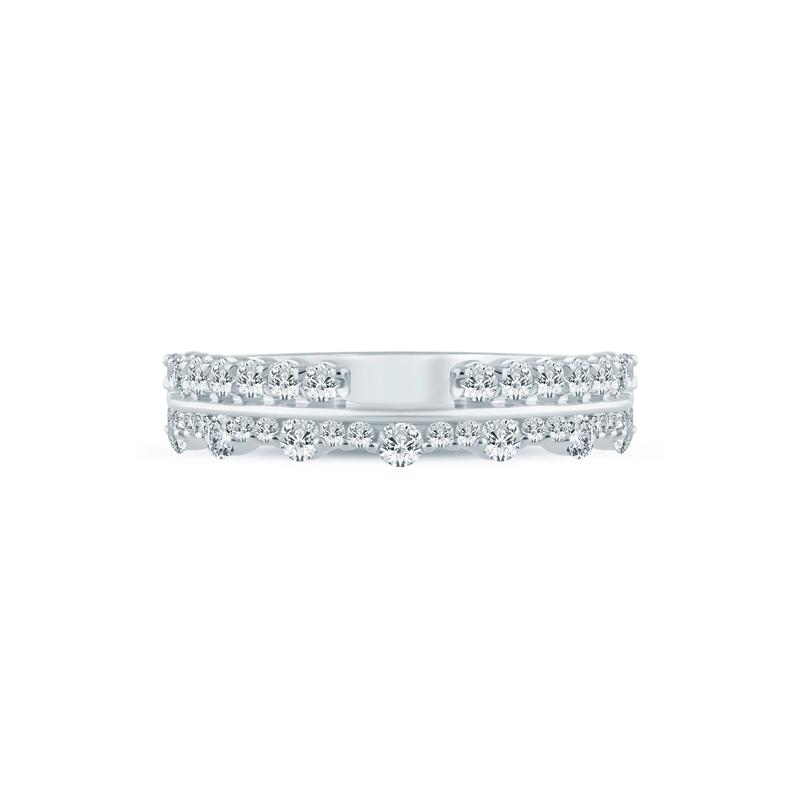 Lab Grown Diamond Multi-Row Anniversary Band in 14K White Gold &#40;5/8 ct. tw.&#41; – Image 1 of 3