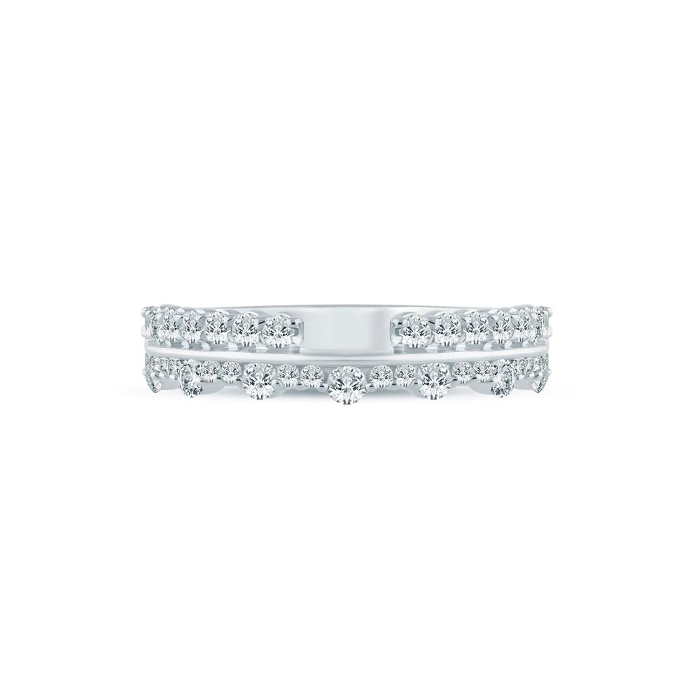 Lab Grown Diamond Multi-Row Anniversary Band in 14K White Gold (5/8 ct. tw.) – Image 1 of 3