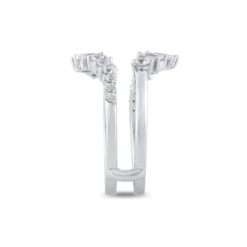 Lab Grown Diamond Off-Set Contour Insert Ring in 14K White Gold &#40;1 ct. tw.&#41; – Image 2 of 3