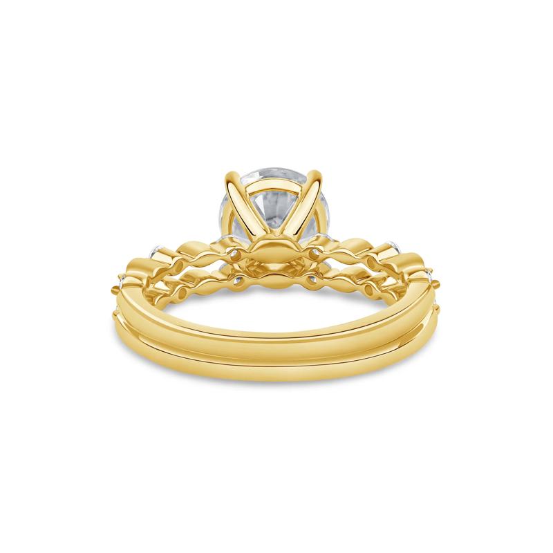 Lab Grown Diamond Semi-Mount Bridal Set in 14K Yellow Gold (1/3 ct. tw.) – Image 7 of 8