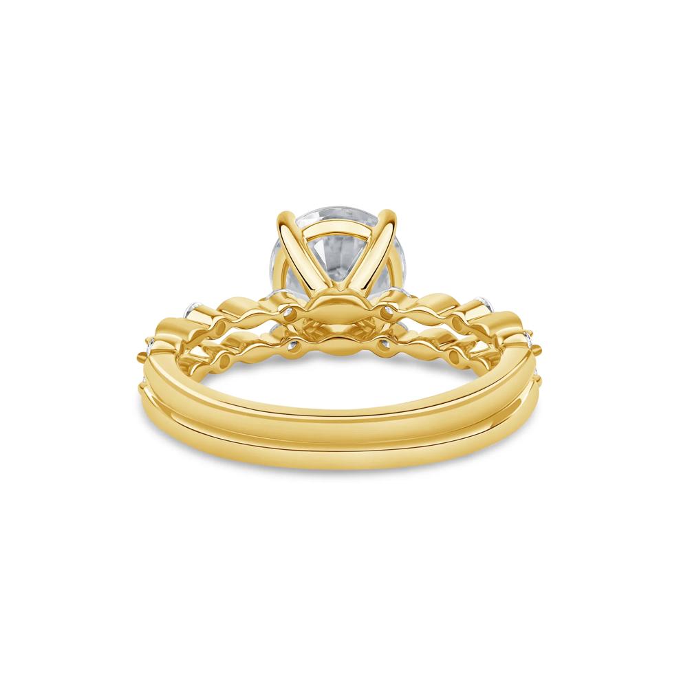 Lab Grown Diamond Semi-Mount Bridal Set in 14K Yellow Gold (1/3 ct. tw.) – Image 7 of 8