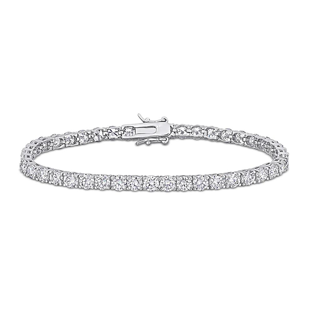 Moissanite Tennis Bracelet in Sterling Silver (9 1/2 ct. dew) – Image 1 of 4