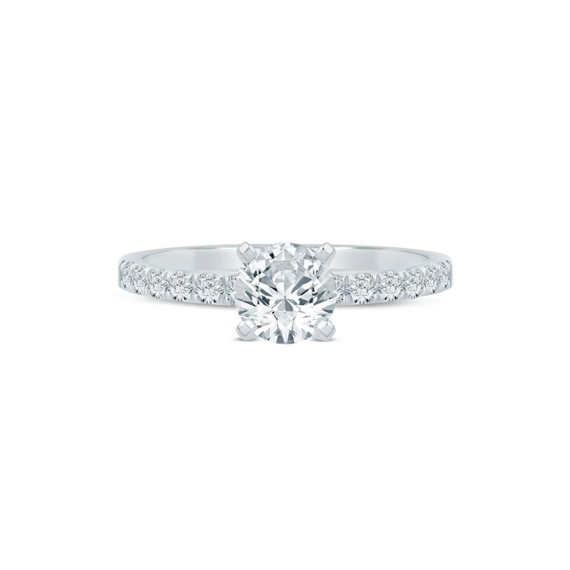Diamond Semi-Mount Engagement Ring in 14K White Gold &#40;1/4 ct. tw.&#41; &#40;Setting Only&#41; – Image 1 of 6