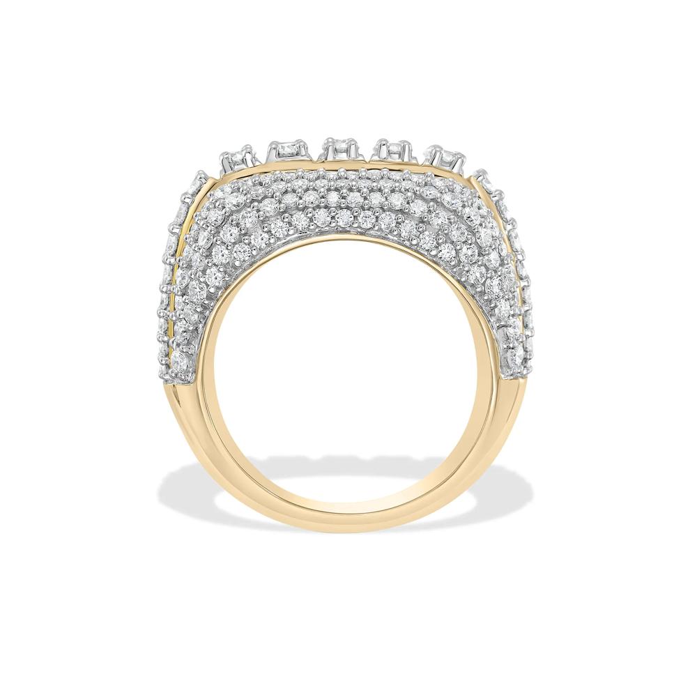 Men's Lab Grown Diamond Multi-Row Ring in 14K Yellow Gold (6 ct. tw.) – Image 4 of 4