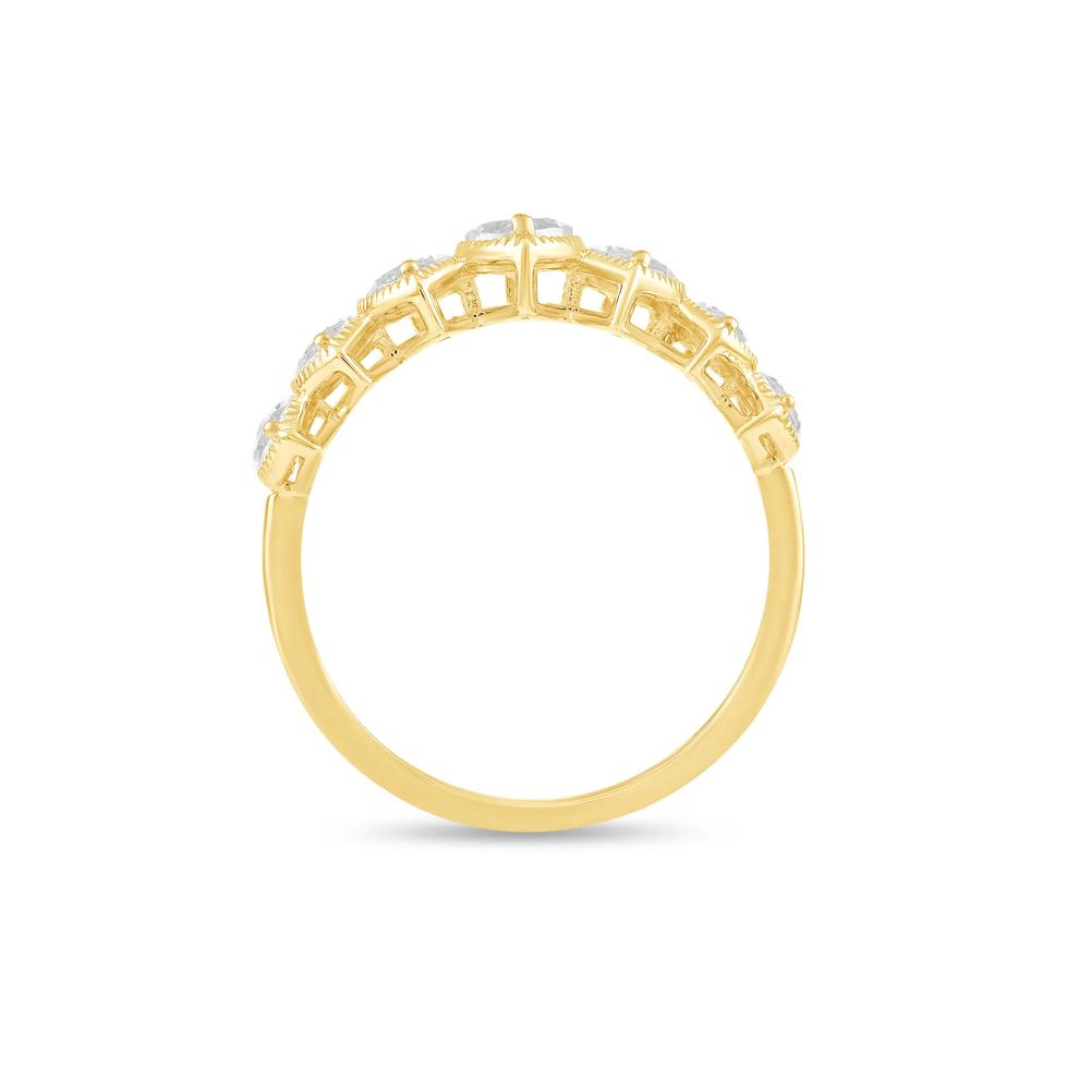 Lab Grown Diamond Marquise Seven-Stone Band in 10K Yellow Gold (2 ct. tw.) – Image 2 of 4