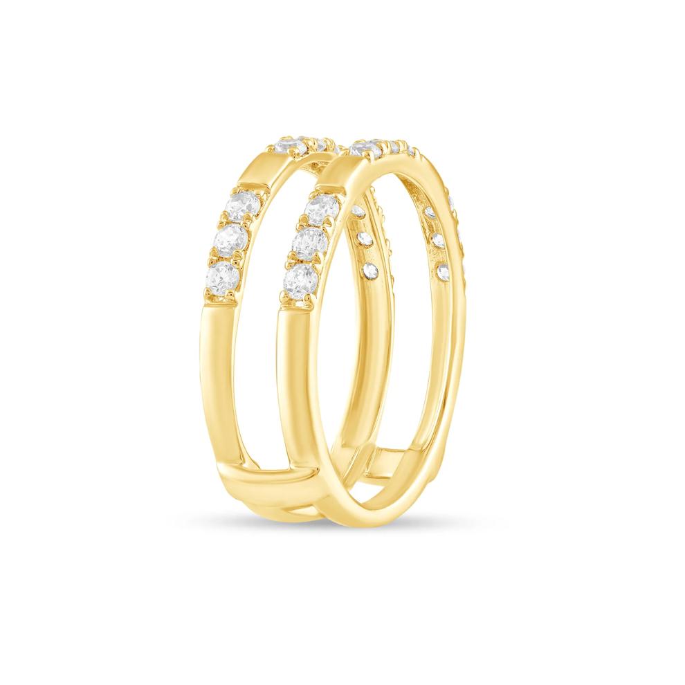 Diamond Insert Ring in 10K Yellow Gold (1/2 ct. tw.) – Image 3 of 4