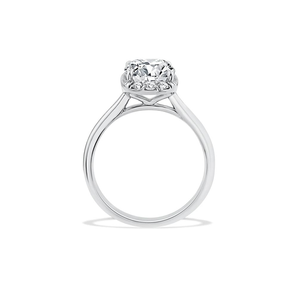 Lab Grown Diamond Elongated Cushion Halo Engagement Ring in 14K White Gold (3 1/7 ct. tw.) – Image 2 of 4