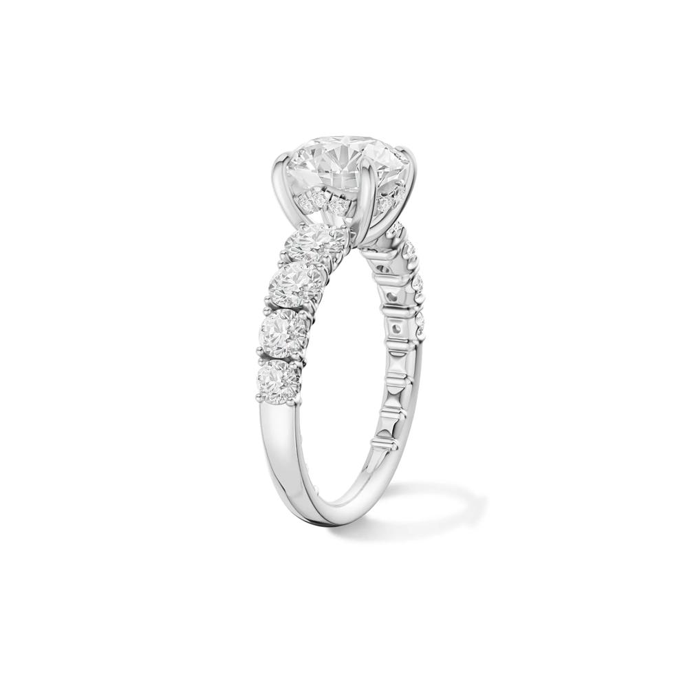Sofie Lab Grown Diamond Round Center Engagement Ring in Platinum (3 3/4 ct. tw.) – Image 3 of 4
