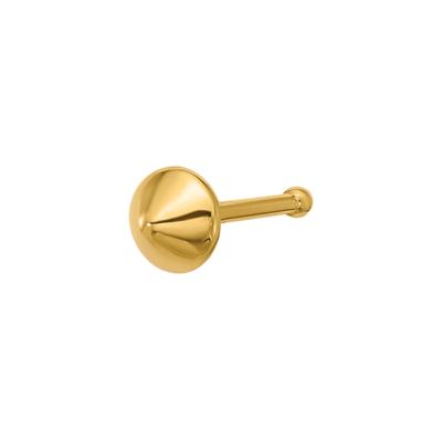 Pyramid Nose Stud in 14K Yellow Gold, 22 Gauge