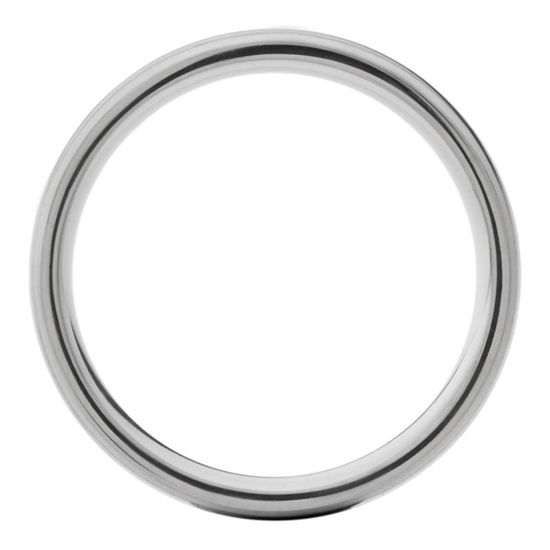 Men&rsquo;s Blue Tiger&rsquo;s Eye Mosaic Inlay Wedding Band in Titanium, 7MM – Image 2 of 3