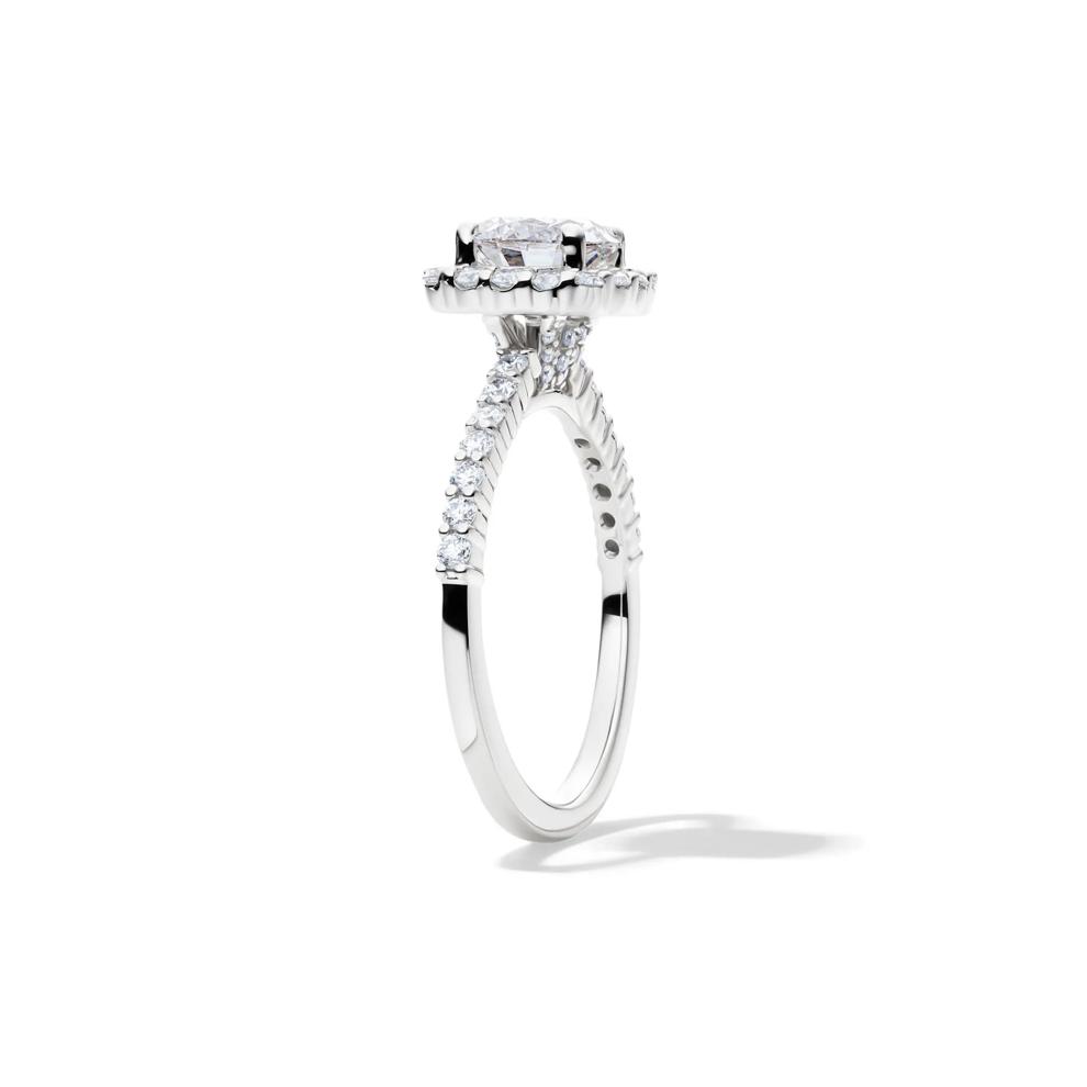 Lab Grown Diamond Round Halo Engagement Ring in 14K White Gold (1 3/4 ct. tw.) – Image 3 of 5