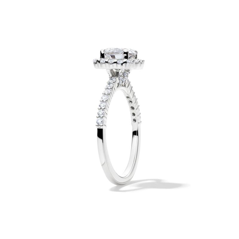 Lab Grown Diamond Round Halo Engagement Ring in 14K White Gold &#40;1 3/4 ct. tw.&#41; – Image 3 of 4